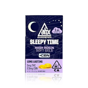 ABX - Capsules - Sleepy Time - 5MG Soft Gels + CBN - Hash Rosin - 30-Count - 150MG