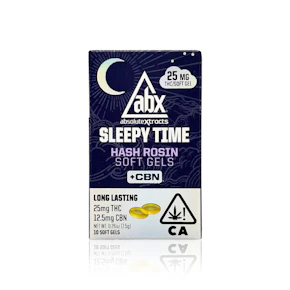 ABX - Capsules - Sleepy Time - 25MG Soft Gels + CBN - Hash Rosin - 10-Count - 250MG