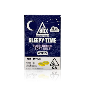 ABX - Capsule - Sleepy Time - 25MG Soft Gels + CBN - Hash Rosin - 30-Count - 750MG