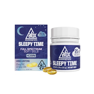 ABSOLUTE XTRACTS - ABX Sleepy Time Solventless + CBN 25mg Full Spectrum Soft Gels (30 Count)
