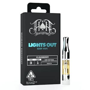 Heavy Hitters Cartridge 1g - Sleep Vape - Lights Out 3:1 THC:CBN