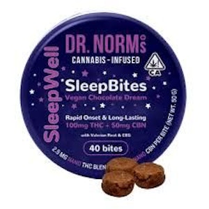 DR. NORM'S - [Dr. Norms] Sleep Bites - 100mg - Brownie Bites (I)