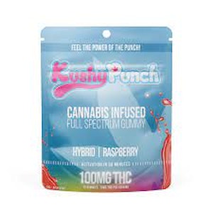 KUSHY PUNCH - Kushy Punch - Edibles - Full Spectrum - Blue Raspberry - 100mg