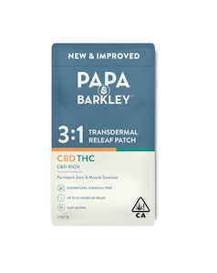 Papa & Barkley - Papa & Barkley Releaf Patch 30mg 1:3 CBD:THC