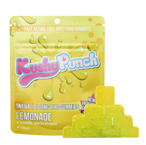 KUSHY PUNCH - Kushy Punch - Sativa - Lemonade - Individual Gummies - (100mg)
