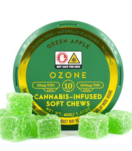 [REC] Ozone | Green Apple | 100mg/10pk Soft Chews