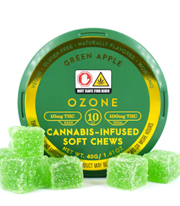 OZONE - Ozone | Green Apple | 100mg/10pk Soft Chews