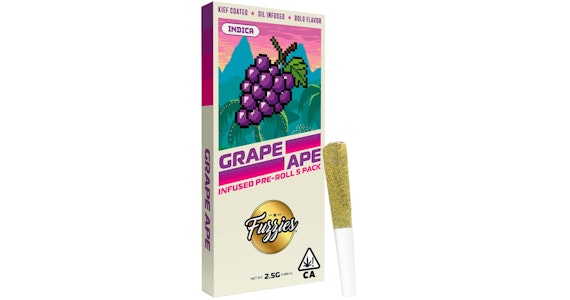 FUZZIES - Fuzzies - Grape Ape Infused Pre-Rolls - 5ct