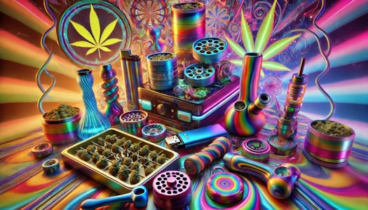 LUV BUDS - 6" SirEEL Wide Base UFO Beaker Bong w/Bowl