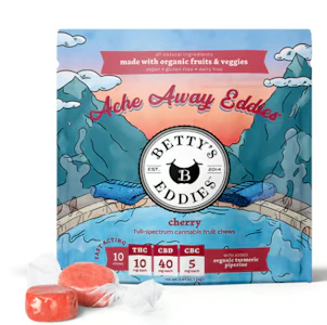 Betty's Eddies - Ache Away Cherry 10pk Fruit Chews - 100mg