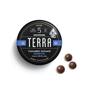 Kiva - Terra Bites: Blueberry Milk Chocolate 100mg