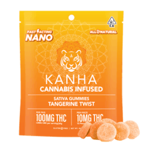 KANHA - Kanha - NANO - Tangerine Twist - Gummies - 10pk - 100mg