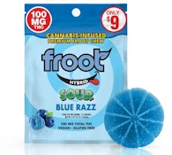 SINGLE - SOUR BLUE RAZZ 100MG - FROOT