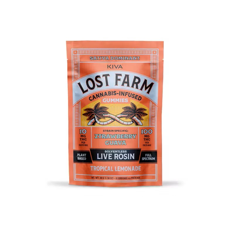 Lost Farms - Lost Farm - 'Ztrawberry Guava' Tropical Lemonade - Rosin Gummy - 10 x 10mg Main Image