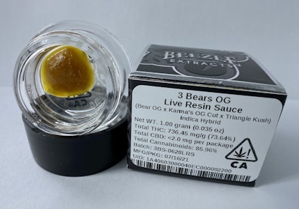 BEEZLE BRANDS - Beezle 3 Bears OG LR Sauce 1g