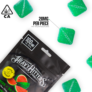 HEAVY HITTERS - Gummies - Watermelon - 100mg 5pieces - Heavy Hitter