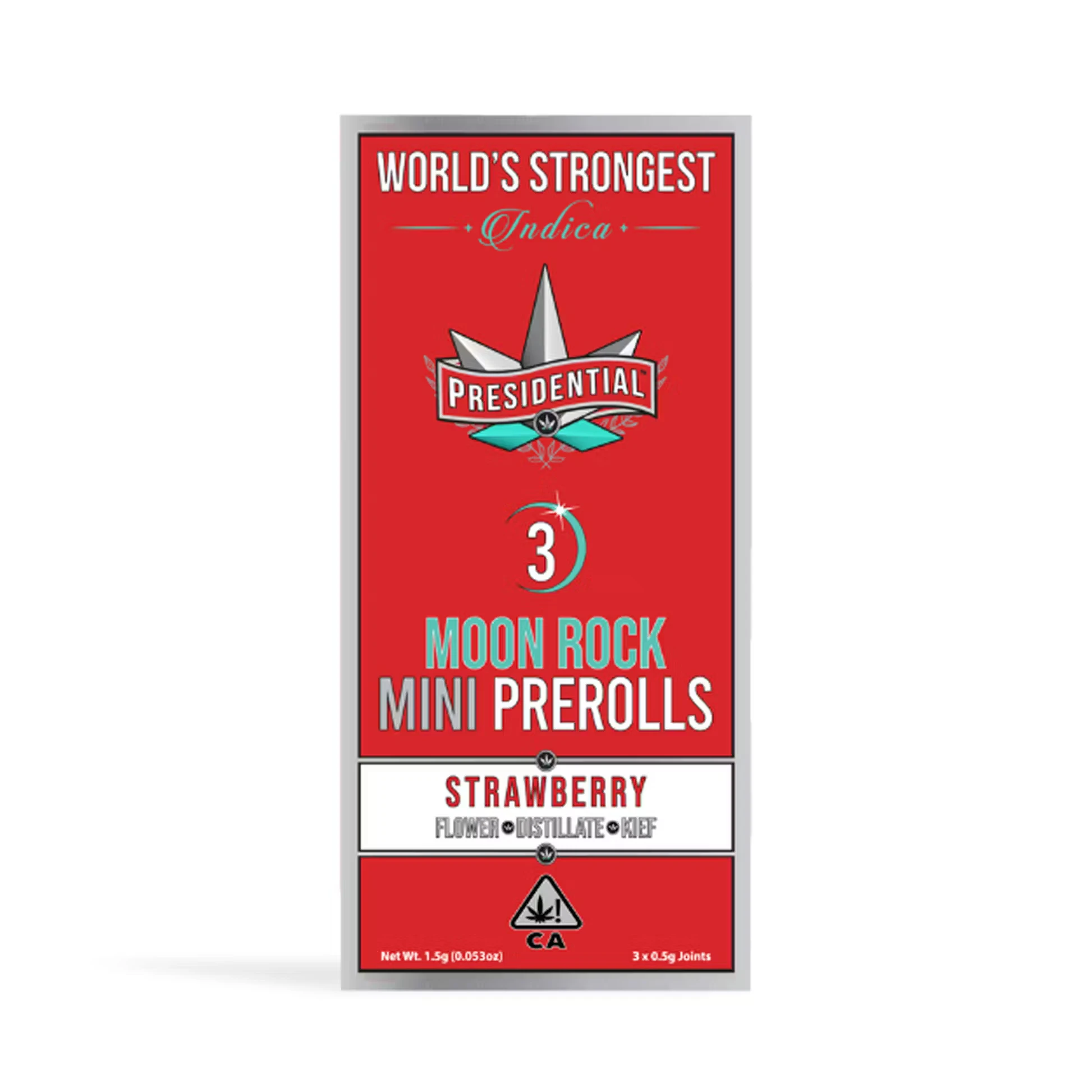 Presidential - [Presidential] Infused Moonrock Mini Preroll 3 Pack - 1.5g - Strawberry (I) Main Image