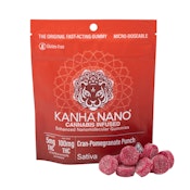 Kanha Nano Sativa Cran-Pomegranate Gummies 100mg