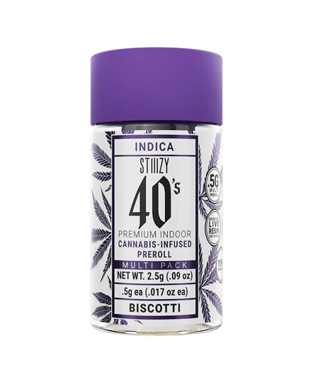 STIIIZY - Stiiizy - Biscotti - 2.5g 5pk 40's Pre-Rolls Main Image