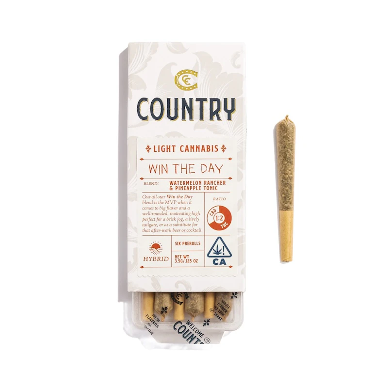 Country - 6pk - Win The Day 1:2 (CBD:THC) - 3.5g - Country Main Image