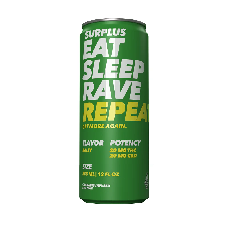 Surplus Cartridge Co. - 4 Pack: Rally Recovery Drink - 20mg THC/20mg CBD (12oz) Main Image