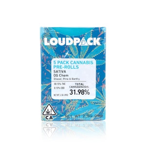 LOUDPACK - LOUD PACK - Preroll - OG Chem - Private Reserve - 5-Pack - 2.5G