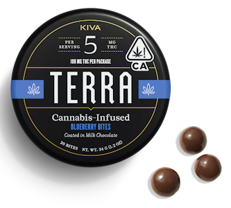 KIVA - Terra Bites Milk Chocolate Blueberries | Kiva | 100mg
