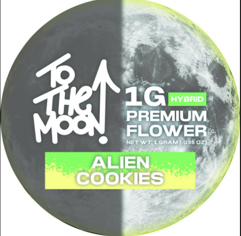 TO THE MOON - Alien Cookies -Hybrid- 23.28% THC | 1g (Flower)  |  To The Moon   -aa1 front