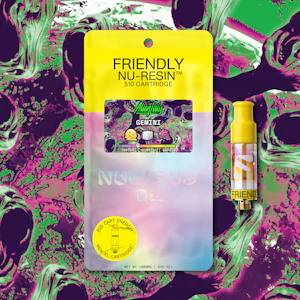 Friendly Brand - Gemini 1g Nucleus Cured Resin Cart - Friendly Brand x Alien Labs