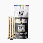 West Coast Cure - Pre Roll Pack - Indica/Sativa/Hybrid - All Day - (3g total) 3 Pack