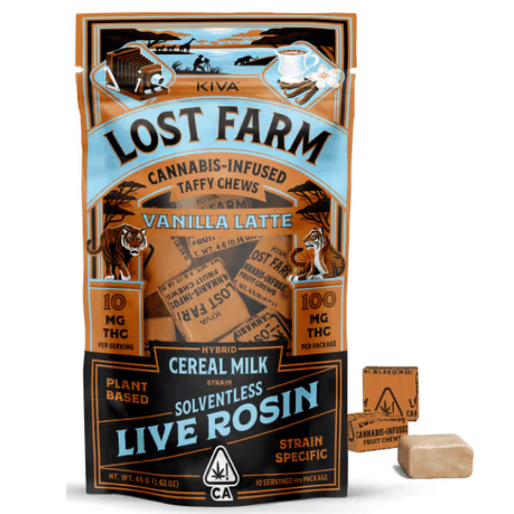 KIVA - Kiva - Lost Farms Chews - Vanilla Latte x Cereal Milk (H) - 100mg Main Image