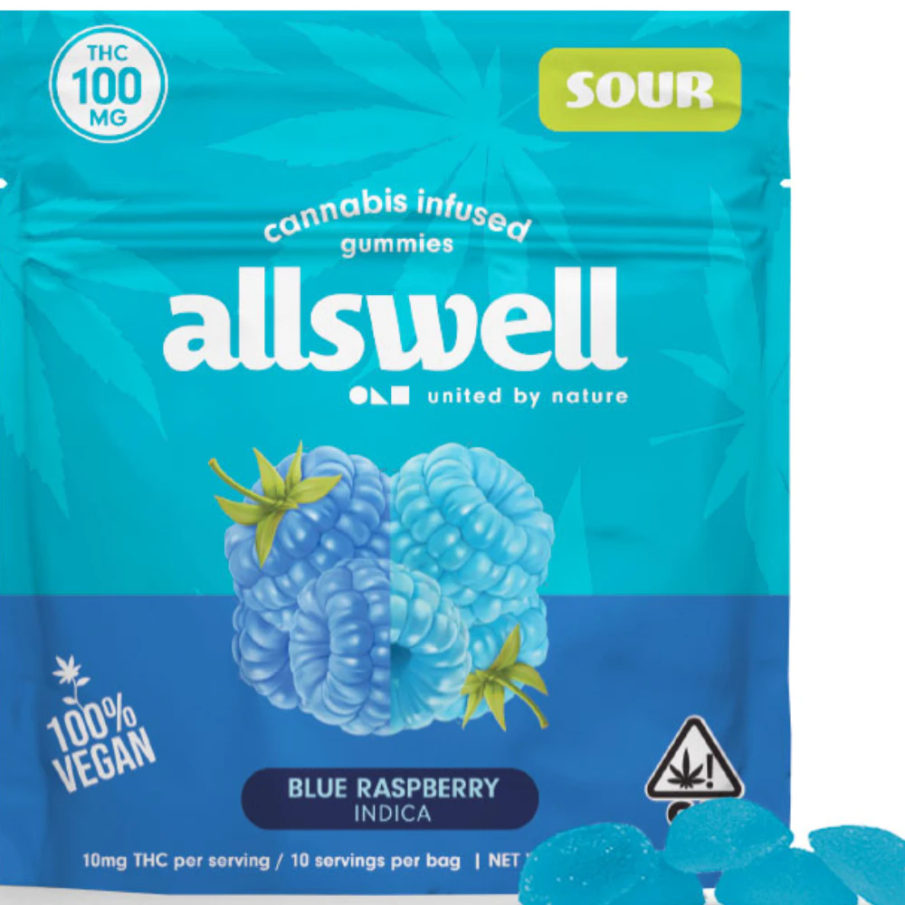 Allswell - Allswell - Sour Blue Raspberry - Gummy - 100mg Main Image