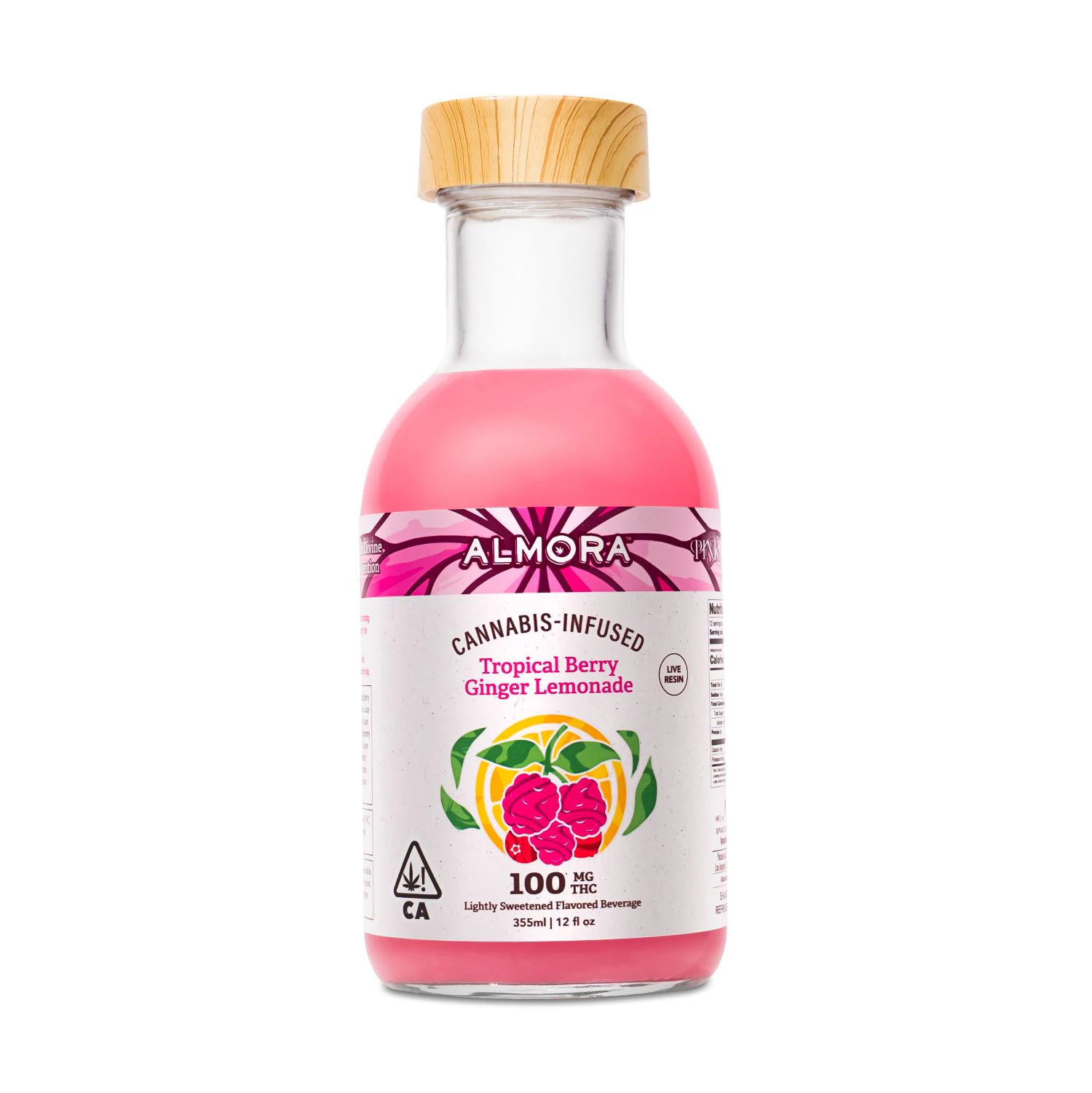 ALMORA FARMS - Almora Farm x Sonoma Hills Farm - 100mg Live Resin Drink - Pink Jesus - Tropical Berry Ginger Lemonade Main Image