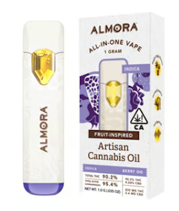 ALMORA FARMS - Almora Farm | Disposable | Fruit Live Resin | Pomegranate Kush | 1g