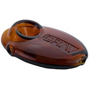 3" Pebble Spoon Hand Pipe - Amber