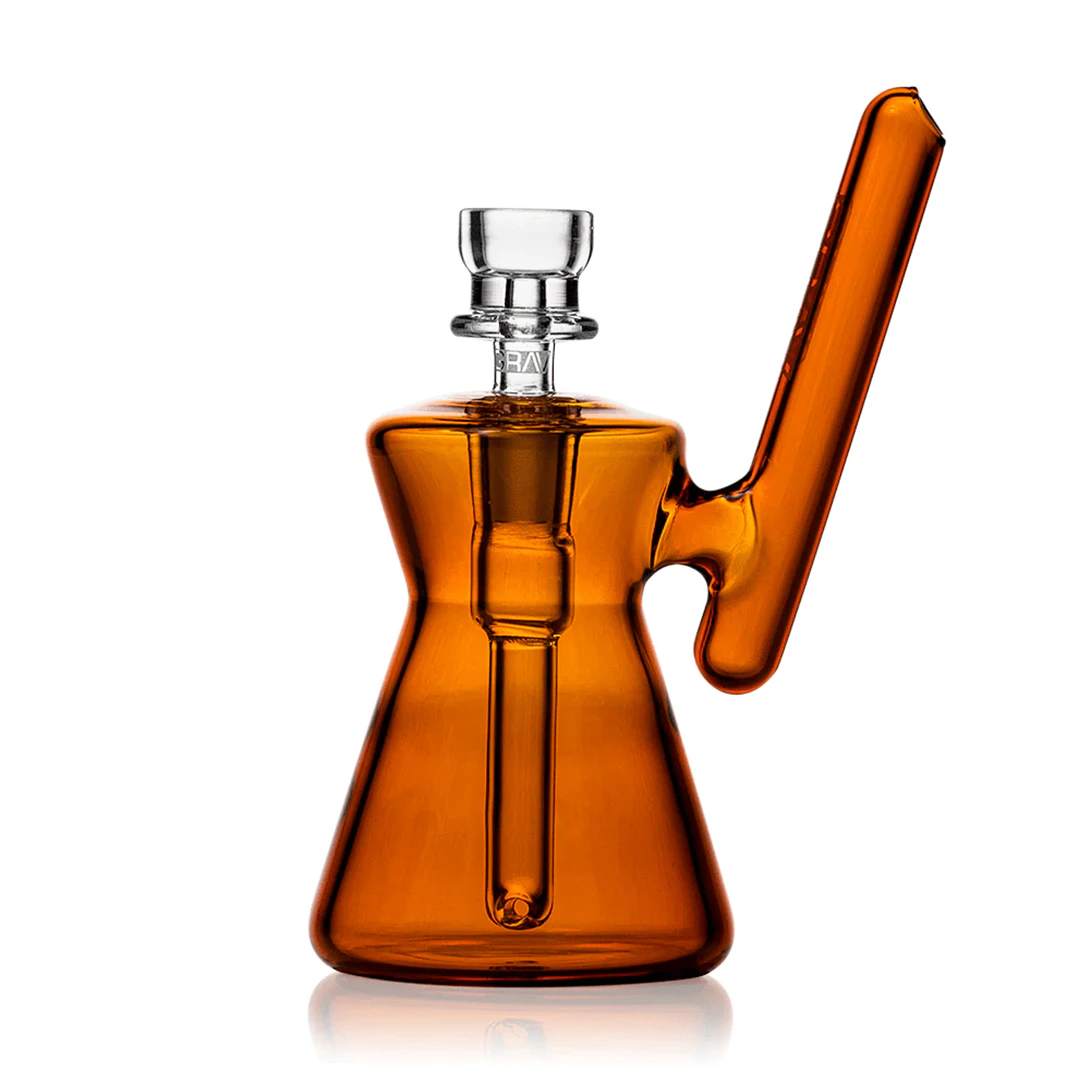 Grav - AMBER HOURGLASS POCKET BUBBLER - GRAV Main Image