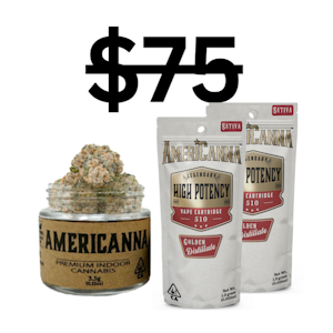 AmeriCanna - AmeriCanna Vape & Flower Bundle | 2x 1g High Potency Vape Carts + 1x 3.5g Indoor Flower | AmeriCanna
