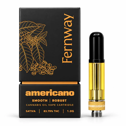 Fernway - Americano – Sativa – 83.79% THC | 1g 510 Cartridge | Fernway -ttt7 front 