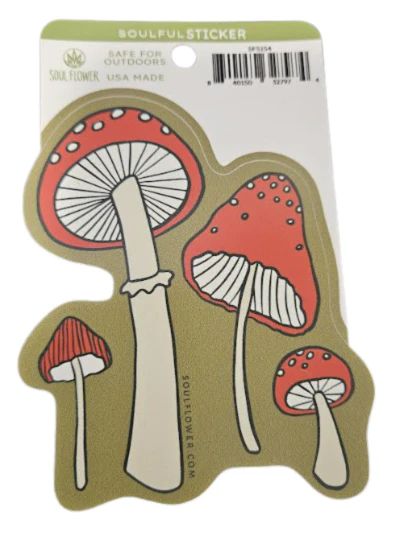 STRAINS OF THE EARTH - Soul Flower | Amanita Mushroom | Sticker Main Image