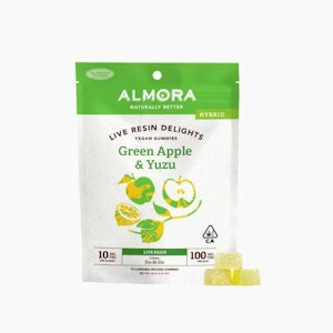 Almora Farm - ALMORA FARM: Green Apple & Yuzu Live Resin Gummies 100mg (H)