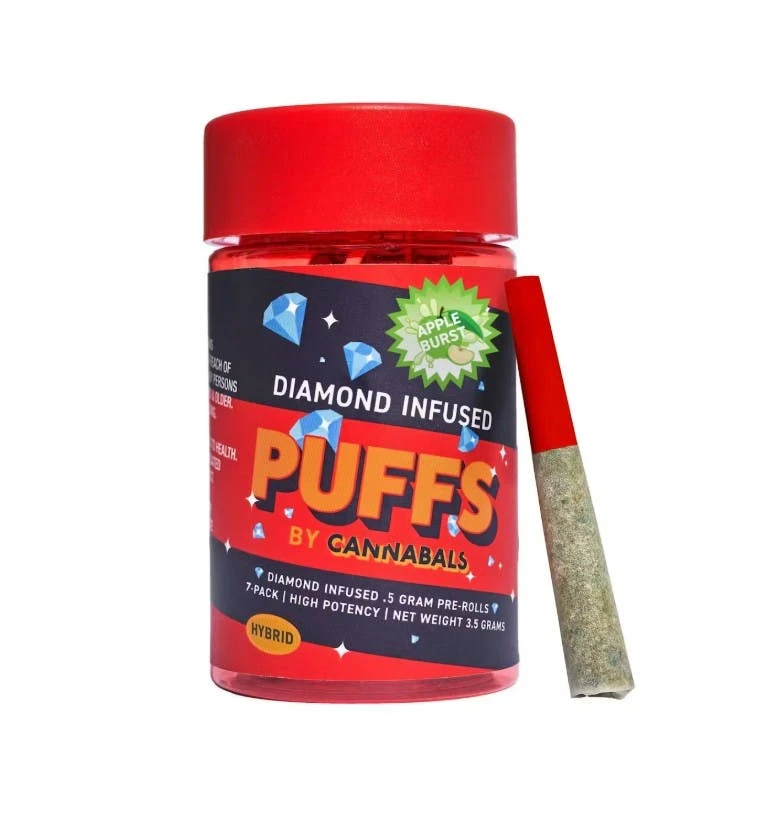 Cannabals - Apple Burst | Diamond Infused Pre-rolls | 0.5g 7-pack | Cannabals Main Image