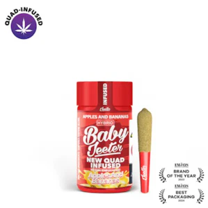 JEETER - Jeeter - Apples & Bananas - 2.5g Infused Baby Jeeter Pre-Rolls - 5pk