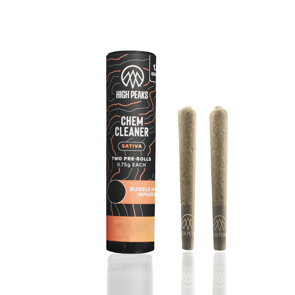 High Peaks - Chem Cleaner | Infused Preroll | .75g x 2pk | High Peaks Main Image