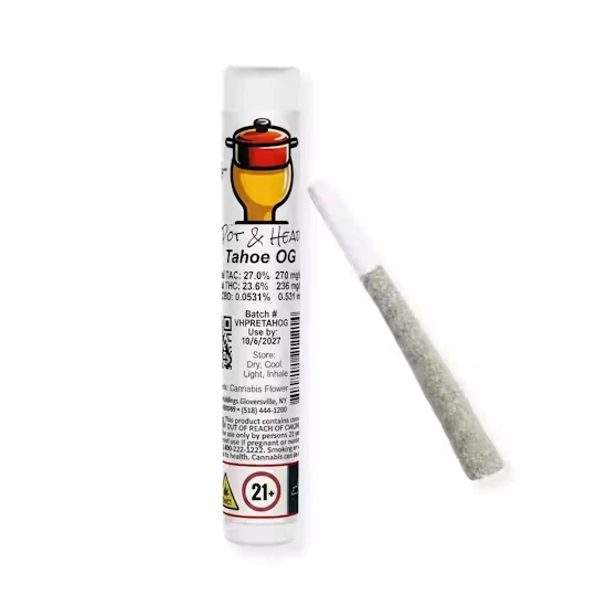 Pot & Head - Tahoe OG | Preroll | 1g x 1pk | Pot & Head Main Image