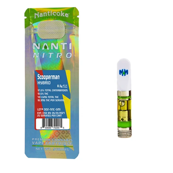 NANTI NITRO - Scooperman | Vape cart 510 | 0.5g x 1pk | Nanti Nitro Main Image