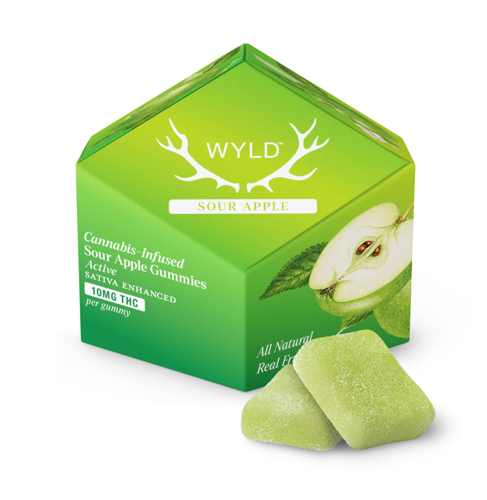 WYLD - Sour Apple | Edible | 10mg x 10pk | Wyld Main Image