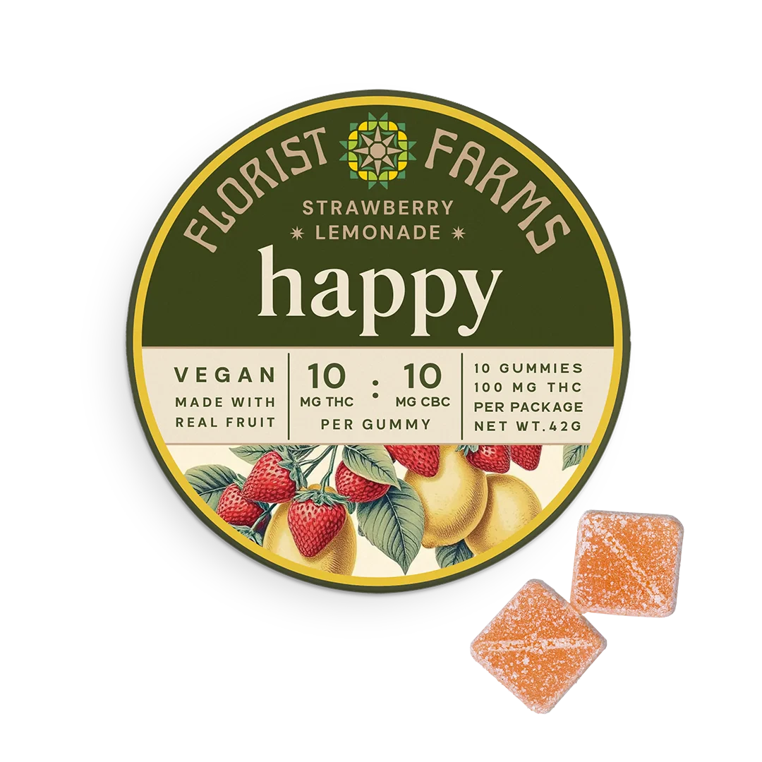 Florist Farms - Strawberry Lemonade Happy | Edible | 10mg x 10pk | Florist Farms Main Image