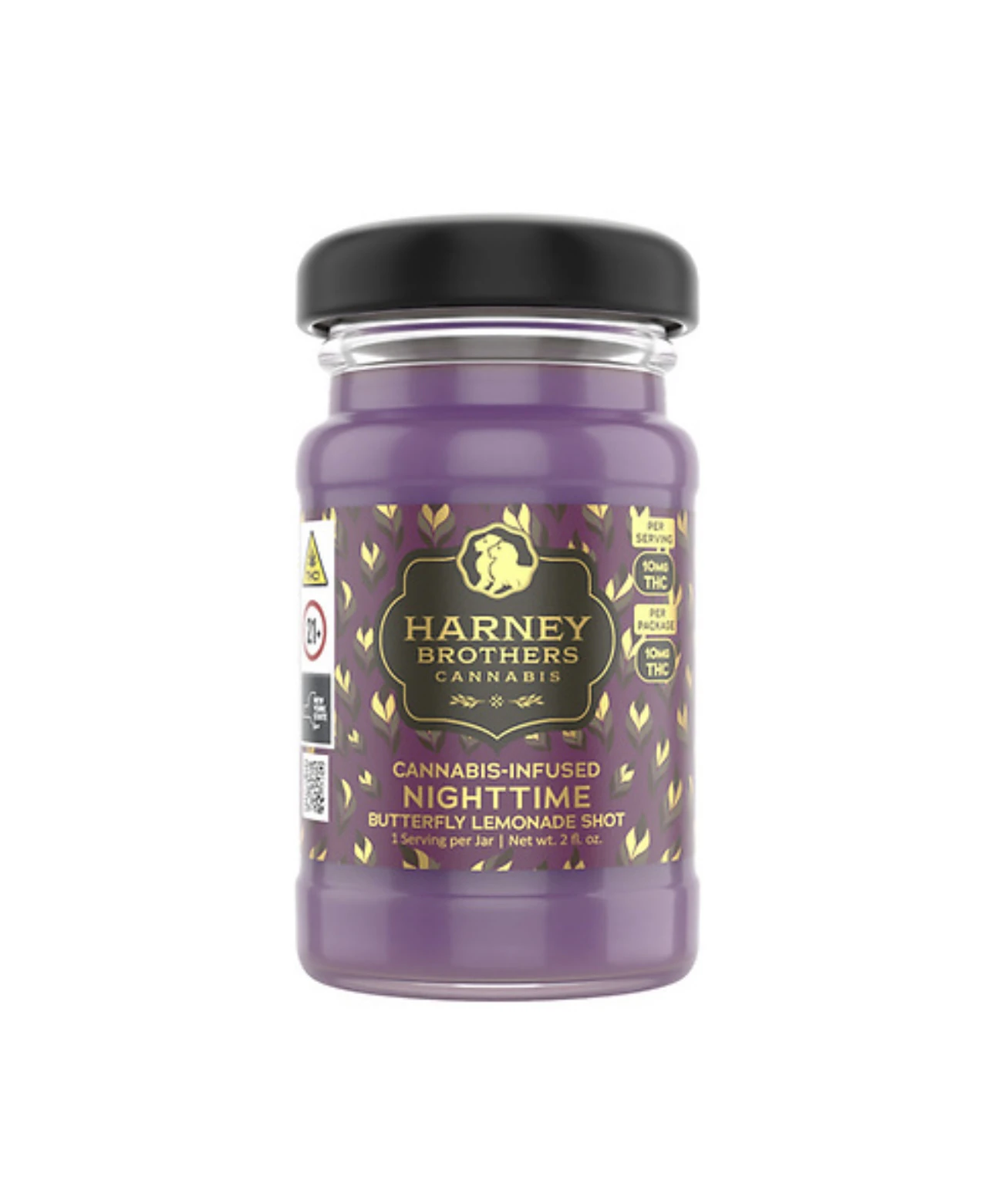 Harney Brothers Cannabis - Nighttime Butterfly | Drink | 10mg x 2oz | Harney Brothers Main Image