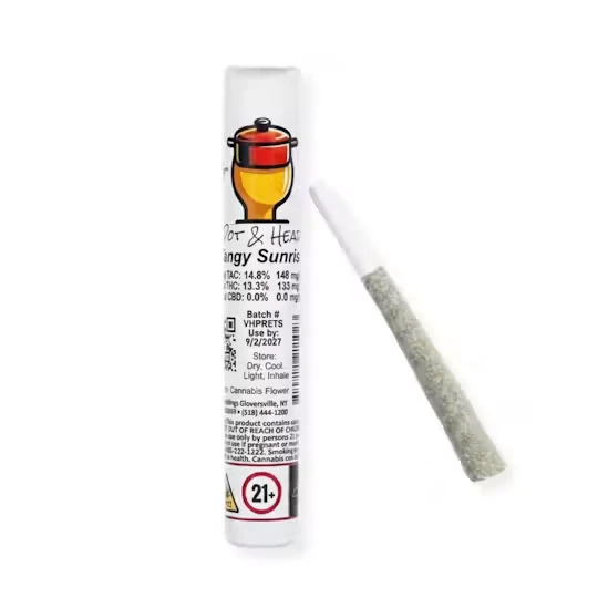 Pot & Head - Tangy Sunrise | Preroll | 1g x 1pk | Pot & Head Main Image