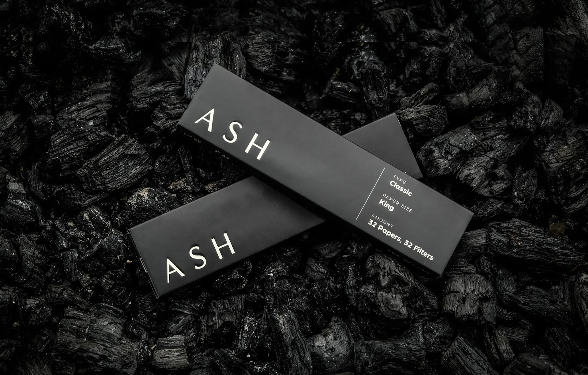 Ash - ASH I Accessory I Black I Classic King Size Rolling Paper + Filters Main Image